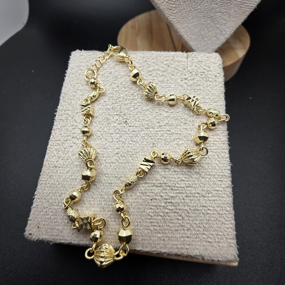 High-End Fashion Jewelry Jewelry - Elegant Gold Beaded Necklace (2152)